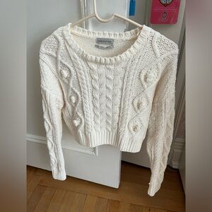 Urban Outfitters Cropped White Sweater